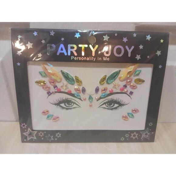 Party Joy Multicolored Face Jewels